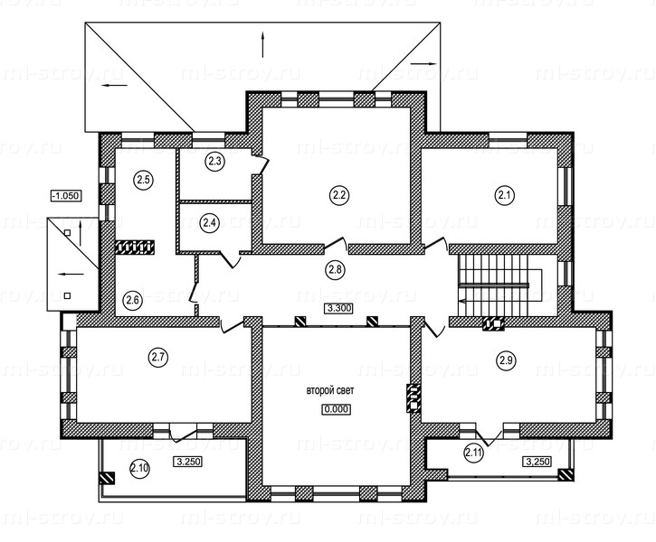 Проект дома Совата, этаж 2